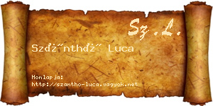 Szánthó Luca névjegykártya